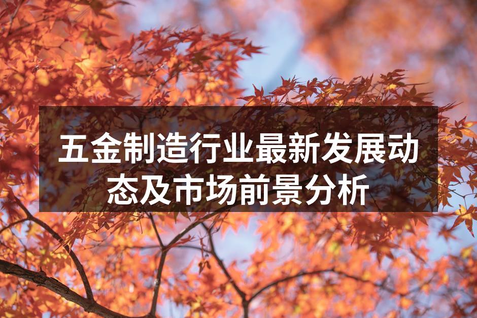 五金制造行业最新发展动态及市场前景分析