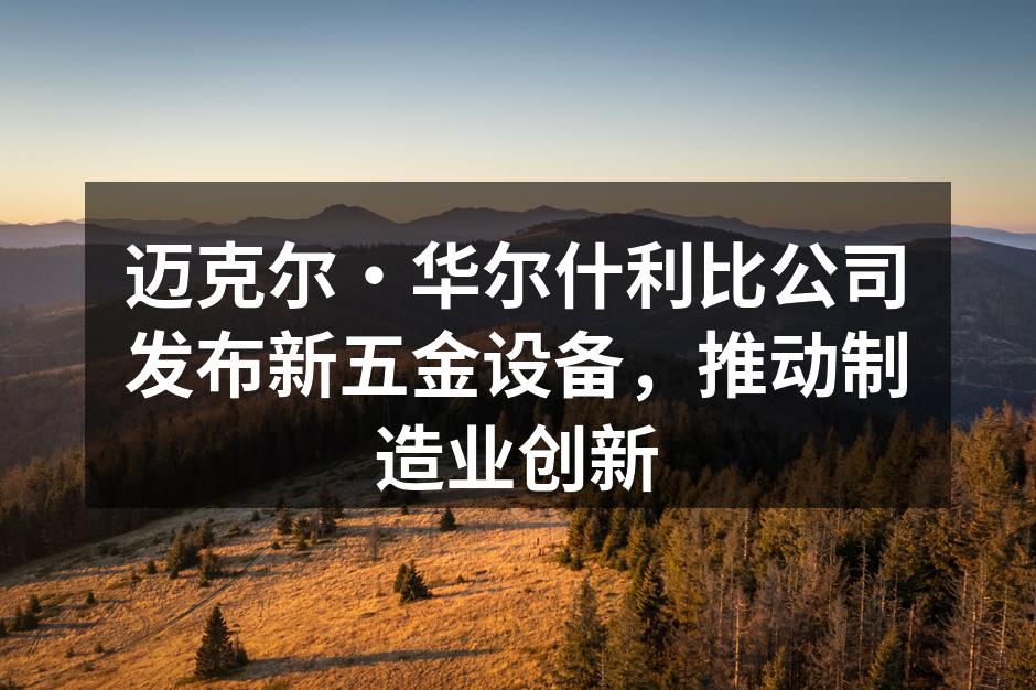 迈克尔·华尔什利比公司发布新五金设备,推动制造业创新